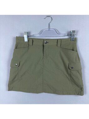 Eddie Bauer Cargo Skort Womens Size P2 Green